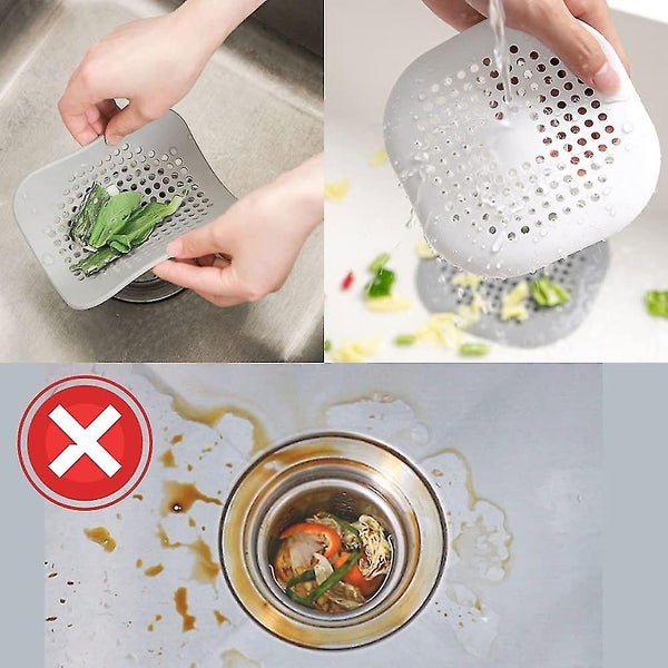 4pcs Hair Catcher For Showers, Silicone Shower Drain Covers Sink Filter Drain St Carousel 3