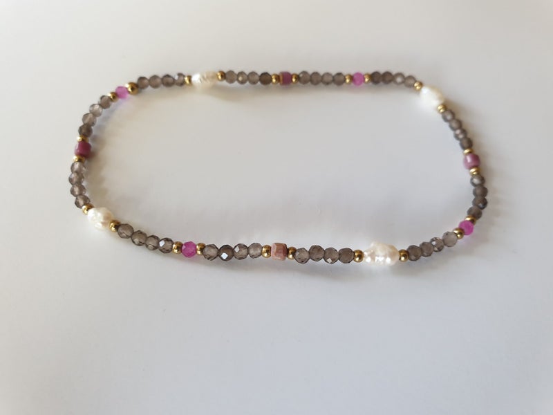 NEW Zafino Bracelet - Crystal Grey / Pink & Pearl Carousel 1