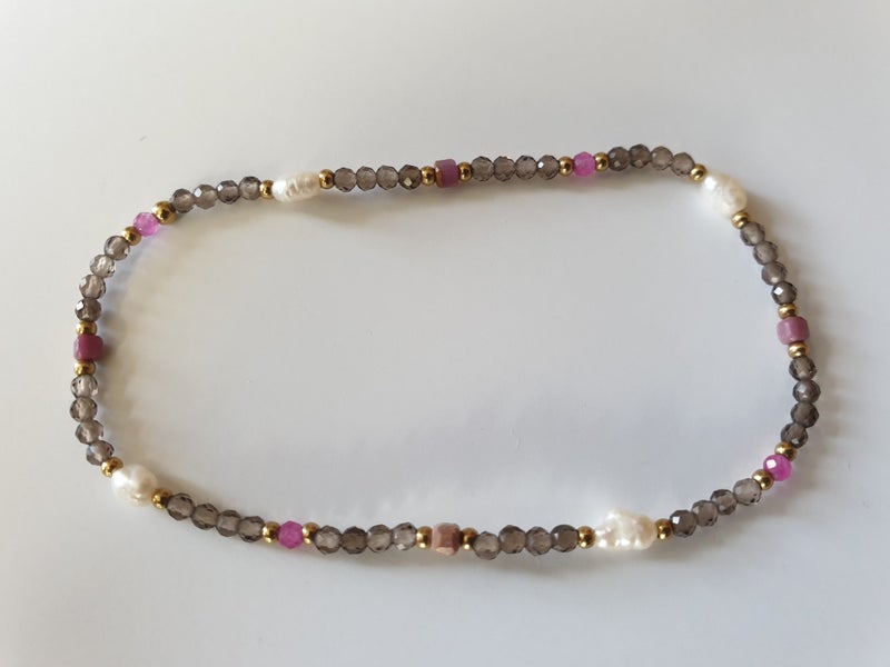 NEW Zafino Bracelet - Crystal Grey / Pink & Pearl Carousel 3