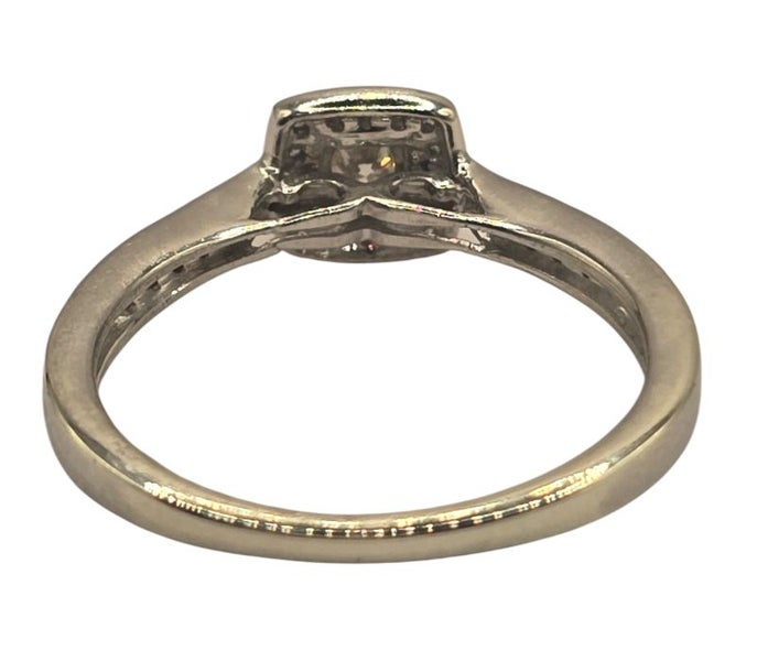 9ct White Gold Diamond Ring, Size U, 5.2gm Carousel 3