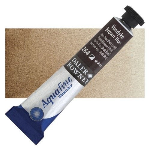 Daler Rowney 8ml Aquafine Watercolour Paints VANDYKE BROWN HUE 264 Carousel 1