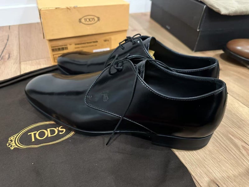 TODS DERBY FORMALE GOMMA ZH AKT UK10.5 Brand New Carousel 1