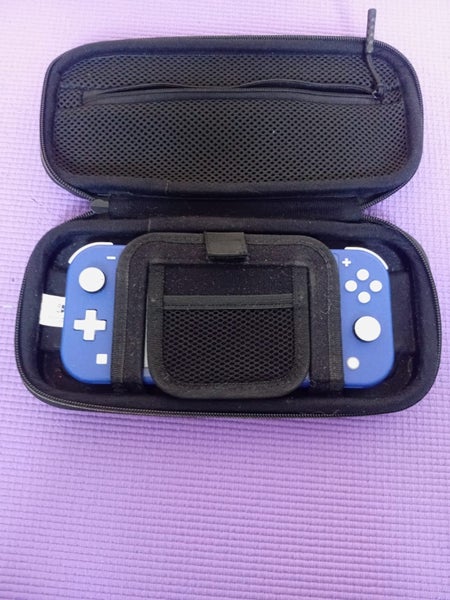Blue Nintendo switch lite with glow-in-the-dark carry case Carousel 2
