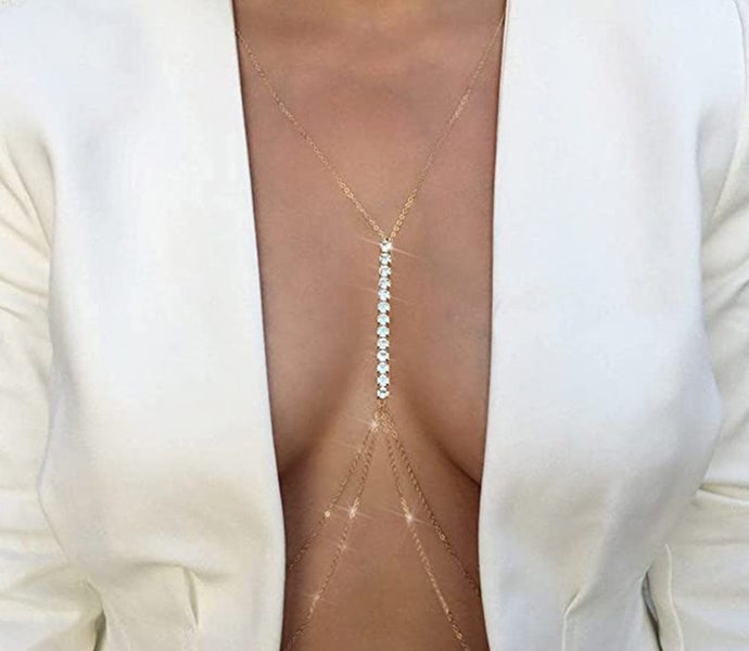 Sexy Simple Cross Body Chain Chest Chain Nightclub Party Jewelry Carousel 2