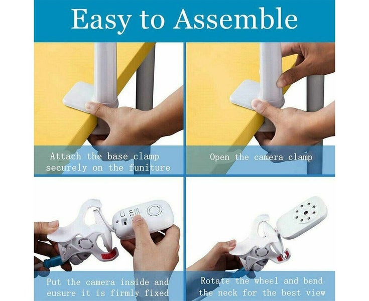 Baby Monitor Mount Universal Cradle Camera Holder Flexible Bracket For Cot Carousel 5