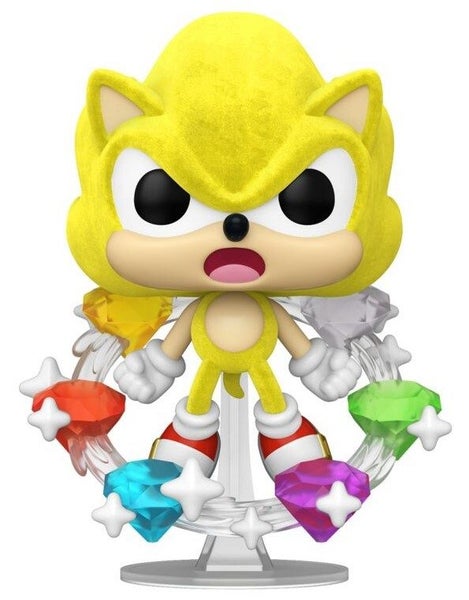 Sonic the Hedgehog: Super Sonic w / Emeralds (Flocked) - Pop! Vinyl Figures Carousel 1