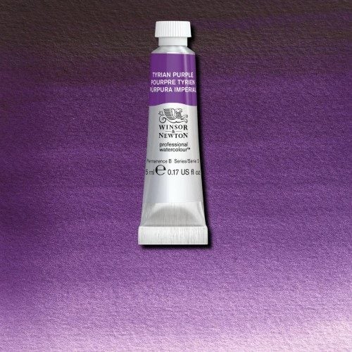 Watercolour Paints 5ml - Winsor & Revival Colours TYRIAN PURPLE Carousel 1