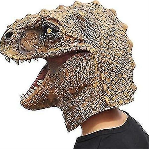 Dinosaur Mask T-rex Head Latex Realistic Animal Full Head Mask For Halloween Cos Carousel 2