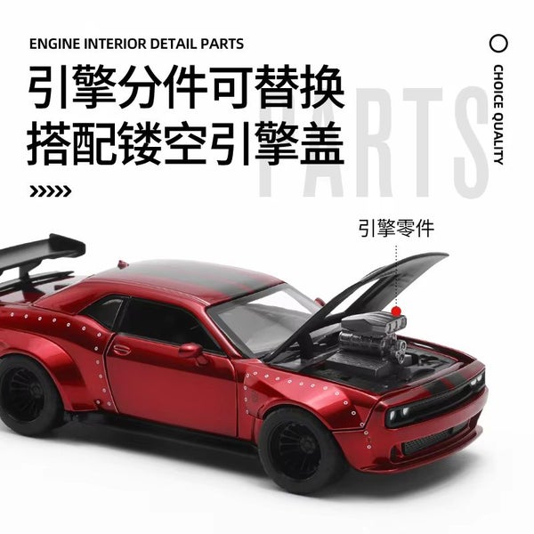 1:36 2022 Dodge Challenger SRT Jailbreak Alloy Toy Car Model Racing Carousel 5