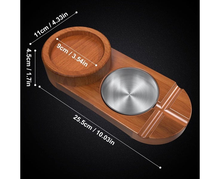 Luxury Whiskey Glass Tray with Cigar HolderGift Set Cigar Punch Cutter Carousel 2