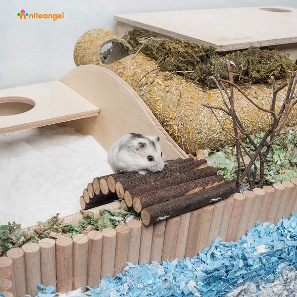 Hamster Mouse Ladder Bridge,bridge With Made Of Wooden, Bridge For Guinea Pigs Carousel 2