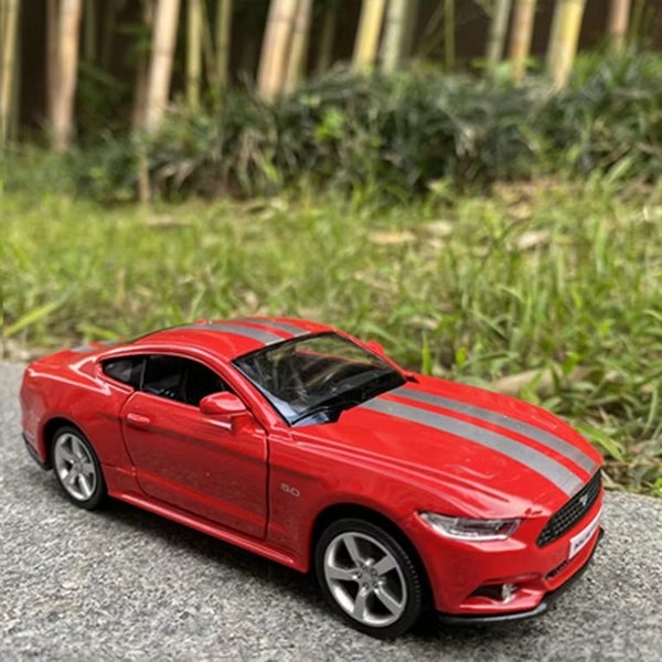 1:36 Ford Mustang GT Alloy Sports Car Model Diecasts Metal Toy, Red line no box Carousel 1