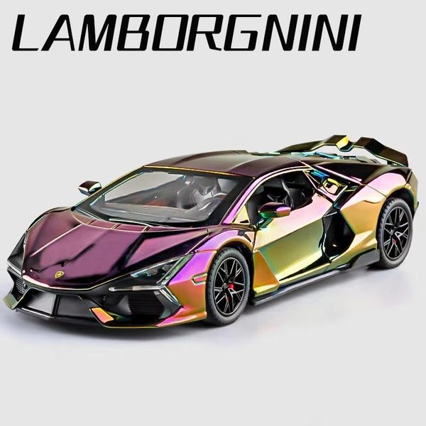 1:24 Lamborghini Revuelto Electroplate Alloy Model Car Toy Diecasts, Purple Carousel 2