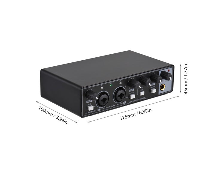 Professional Recording Microphone Audio Interface DC 5V Type-C USB and Data Carousel 1