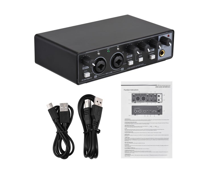 Professional Recording Microphone Audio Interface DC 5V Type-C USB and Data Carousel 2
