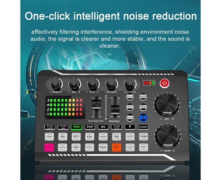 F998 Intelligent Sound Card Noise Reduction Audio Webcast Live Soundcard Tu Carousel 1