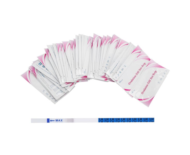 50pcs Women Ovulation Test StripAccuracy Urine LH Detection Indicator Carousel 1