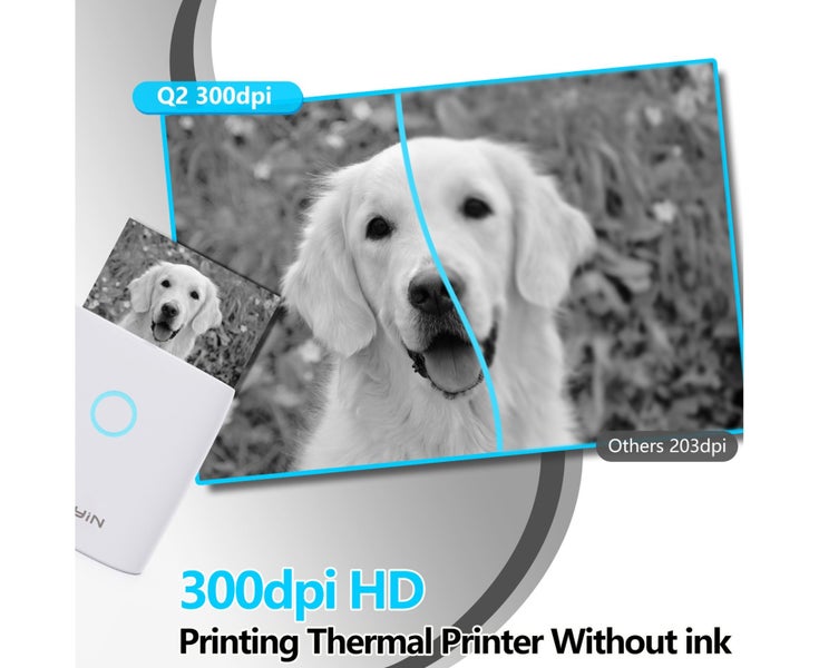 Q2 Mini Pocket Printer Portable Thermal Instant Photo Printing 300dpi BT Wi Carousel 6