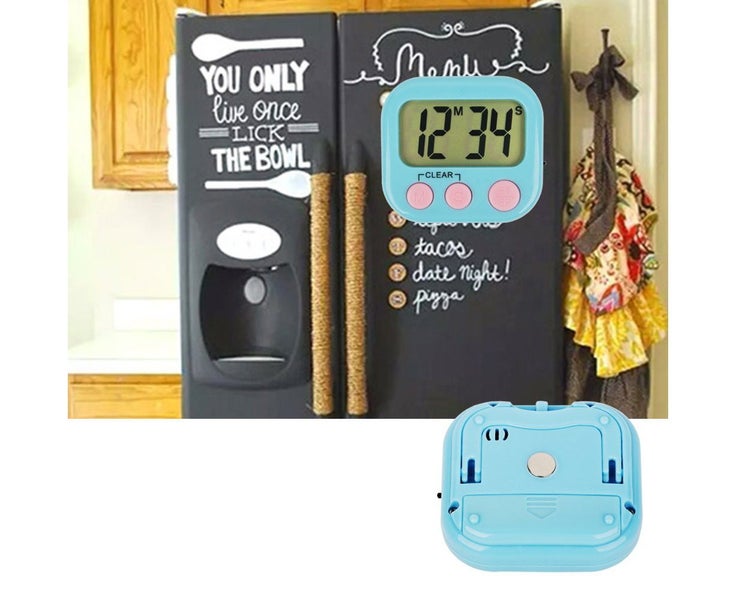 6 Pack Digital Timer for Teacher Small Timers for Kids Magnetic Back Big LCD Carousel 5