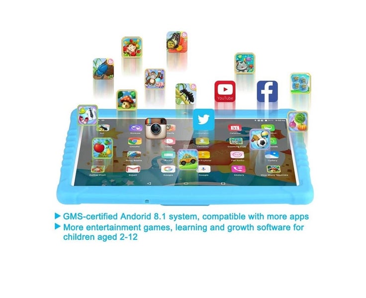 10.1" Android 7.0 Kids Smart Tablet with Dual CameraSB RechargeablePi Carousel 2