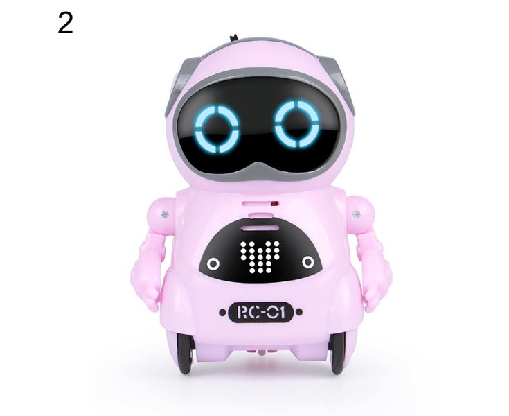 Mini Pocket Robot Voice Control Chat Record Sing Dance Interactive Kids Toy Carousel 1