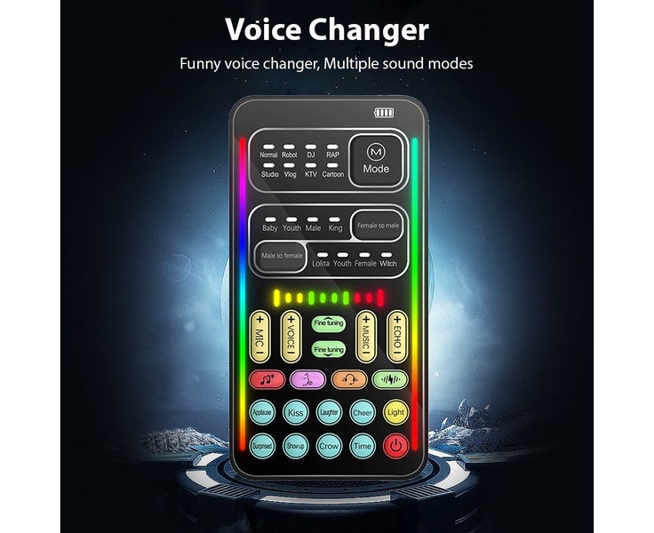 Voice Changer Portable Voice Changer Device withSound Effects Colorful L Carousel 1