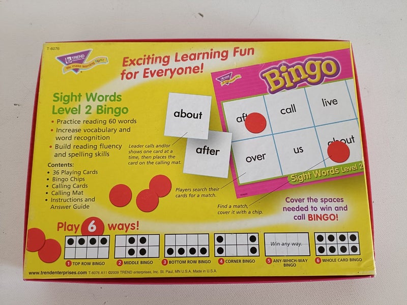 Word bingo for young school kids Carousel 2