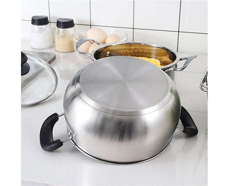 Stainless Steel Pot with Steamer Insert Glass Vented Lid Set Safe and Durab Carousel 2