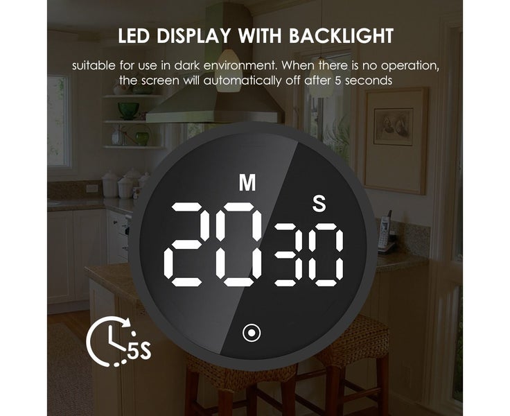 Countdown Timer Time-meter Magnetic Count DownCount-up Digital-Calculagr Carousel 6
