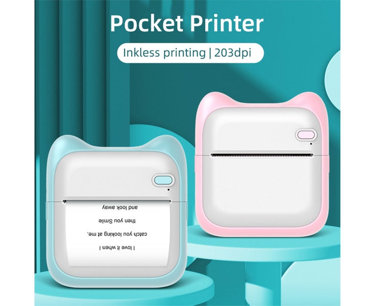 Mini Pocket Photo Printer Portable Thermal Printing Machine 203dpi Wireless Carousel 2
