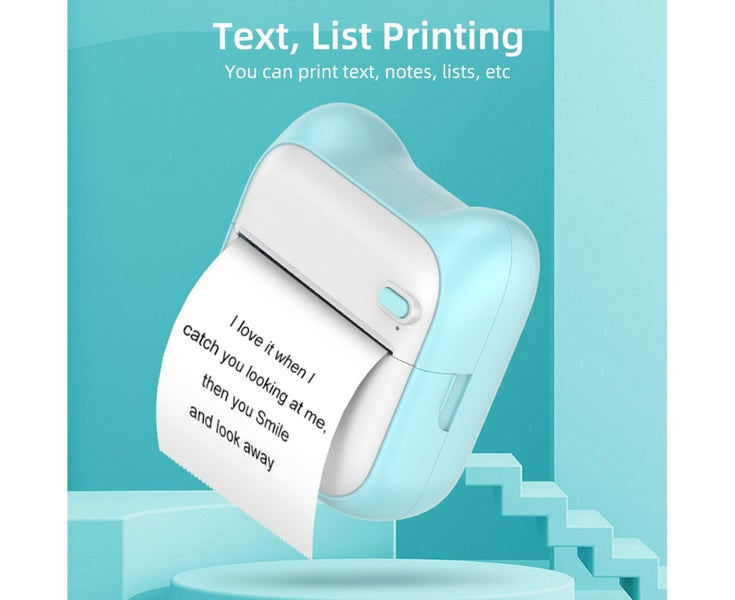 Mini Pocket Photo Printer Portable Thermal Printing Machine 203dpi Wireless Carousel 6