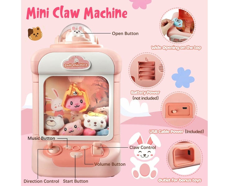 Claw Machine for Kids,Mini Vending Machines Candy Grabber Prize Dispenser T Carousel 2
