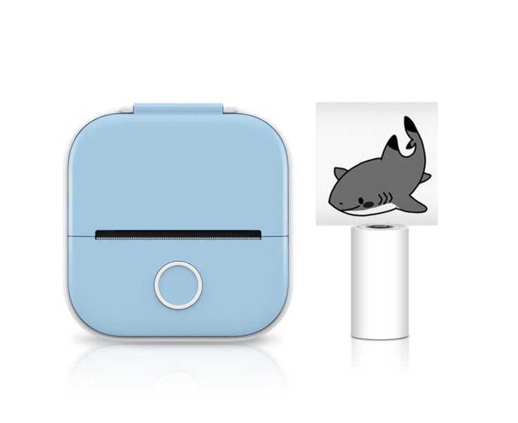 USB Rechargeable Inkless Pocket Instant Thermal Printer - Blue Carousel 1