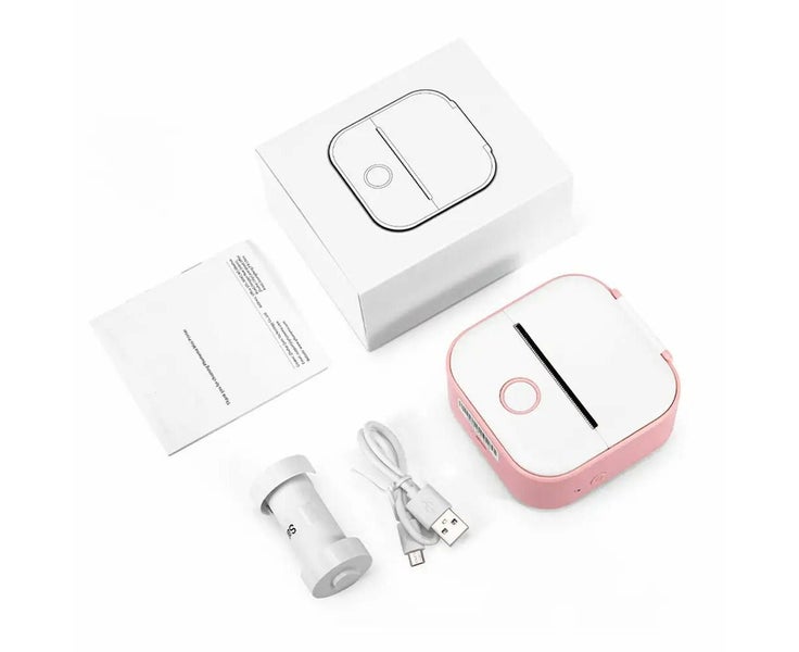 Vibe Geeks USB Rechargeable Inkless Pocket Instant Thermal Printer - Pink Carousel 2
