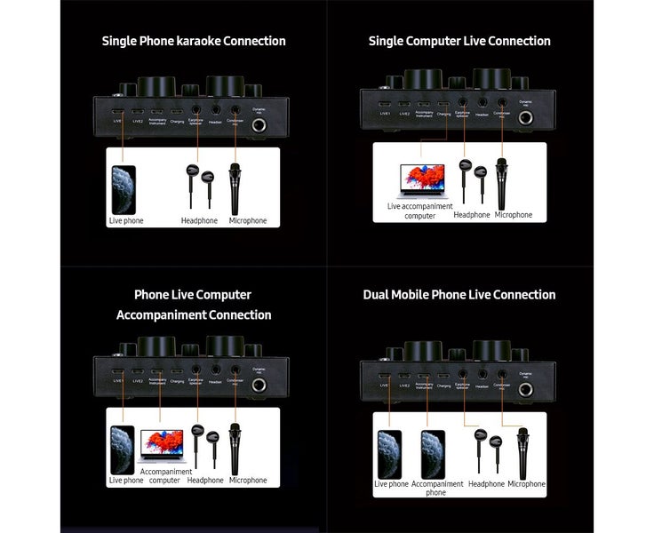 V8 Multifunctional External Sound CardSound Modes 12 Sound Effects for O Carousel 5