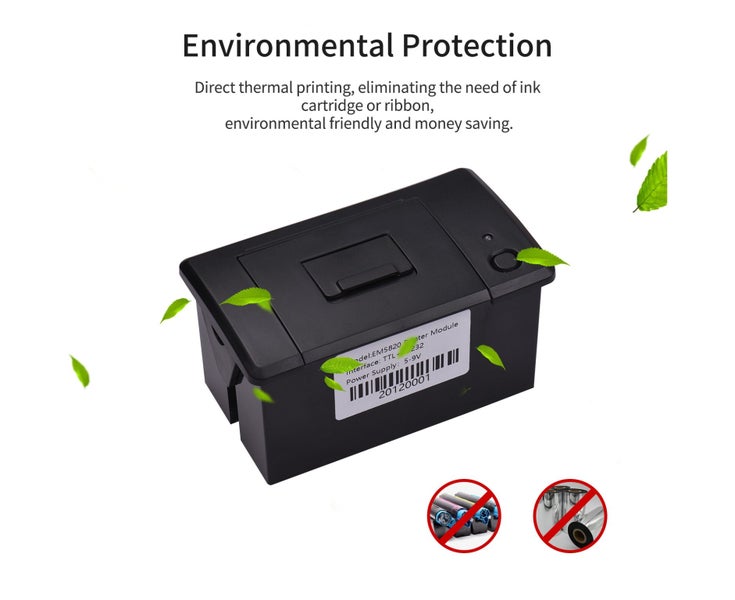 Aiebcy Embedded Thermal Receipt Printer 58MM Mini Printing Module Low Noise Carousel 6