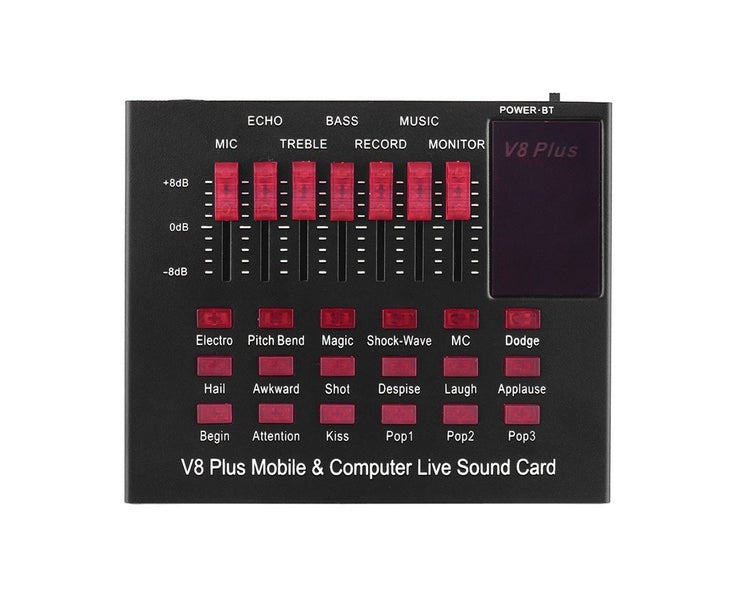 V8plus Voice Changer Sound Mixer Board For Live Sound Card Multiple Sound E Carousel 1