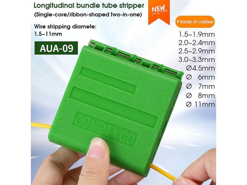 AUA-09 Fiber Optic Longitudinal Bundle Tube Stripper 1.5-11mm Slitter Cable Carousel 1