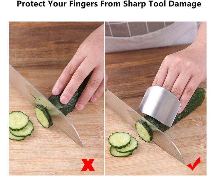 Finger Guards For Cutting, 2PCS Kitchen Tool Stainless Steel Finger Guard F Carousel 2