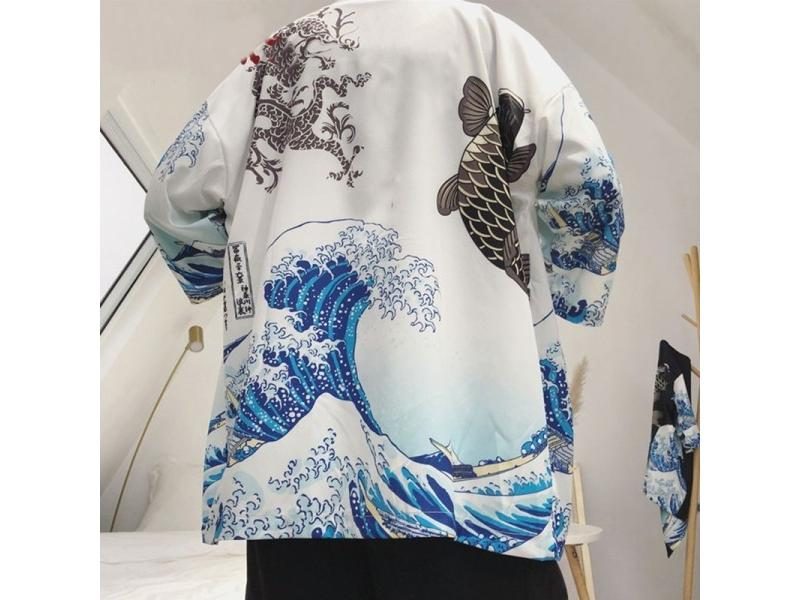 Kimono Man Japanese Yukata Men Haori Male Japanese Kimono Traditional Samurai Carousel 1