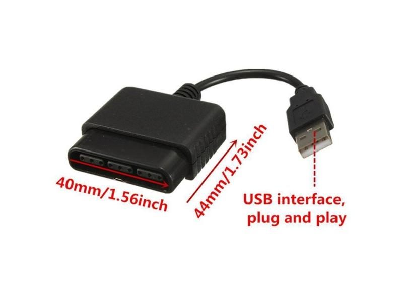 PS2 Dualshock Joypad To PS3 PC USB Adapter Converter Cable No Driver Carousel 2