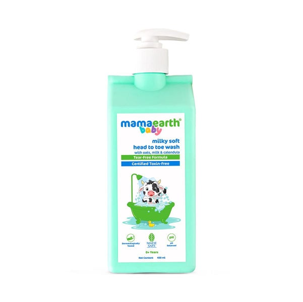 Mamaearth - Milky Soft Head to Toe Wash With Oats, Milk, and Calendula for Ba... Carousel 1
