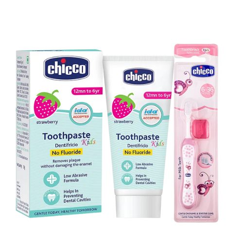 Chicco Dentifricio Toothpaste Strawberry Flavour - 50 g & Chicco Ultra Soft B... Carousel 1