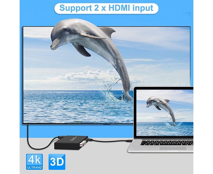 RCA to HDMI ConverterinOut RCA/HDMI to HDMI Switcher Selector Support Carousel 6
