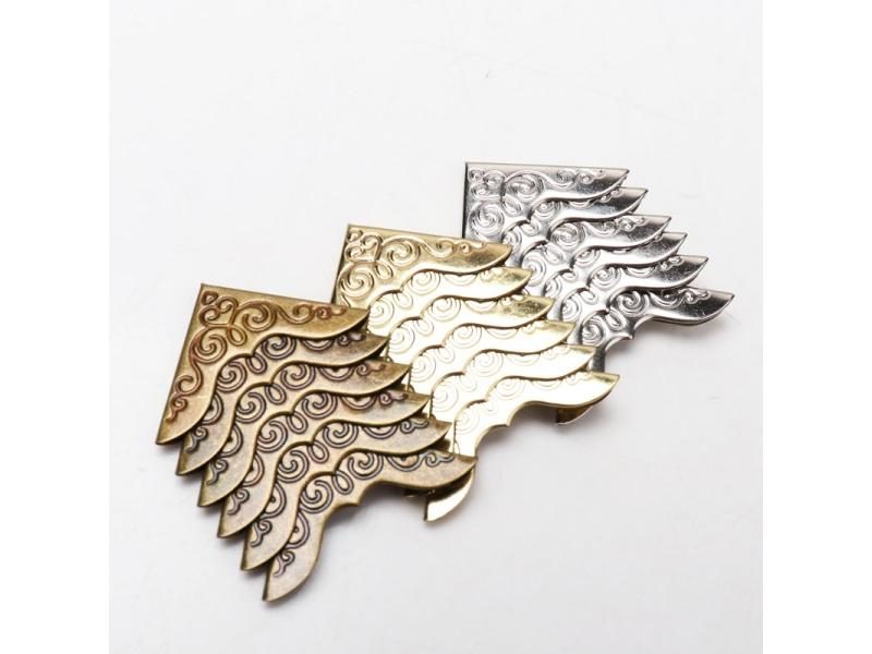 Practical Metal Bronze Book Scrapbooking Album Menu Folder Corner Protectors Carousel 2