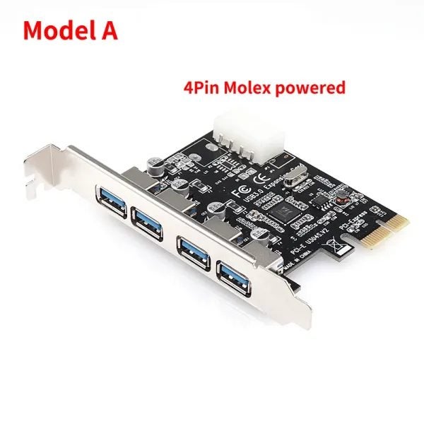 1 Set Professional 4 Port PCI-E To USB 3.0 HUB PCI Express Expansion Card Carousel 1