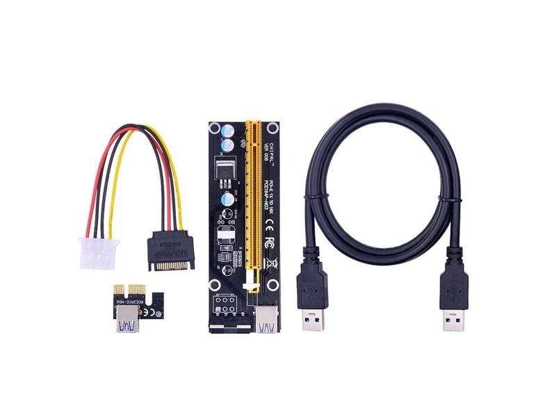 CHIPAL VER006S PCI-E Riser Card 006S PCIE PCI Express 1x To 16x Extender Carousel 1