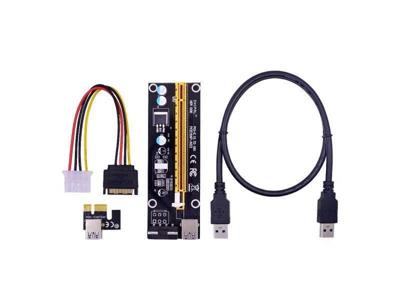 CHIPAL VER006S PCI-E Riser Card 006S PCIE PCI Express 1x To 16x Extender Carousel 1