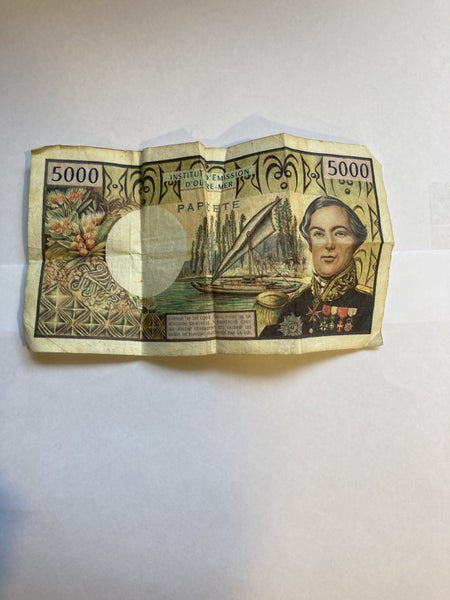French Pacific Territories 5000 francs Papeete (H1) Carousel 1