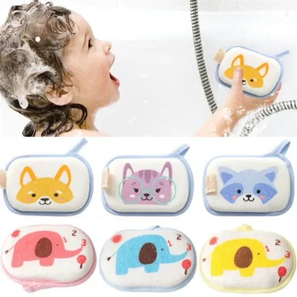 Cute Baby Bath Sponge Kids Children Toddlers Newborns Adults Cleaning Brush Carousel 1
